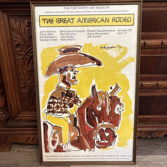 Other - The Great American Rodeo Red Grooms Signed Ft Worth Art Museum Bicentennial 1975